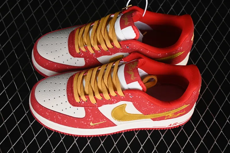 All Categories Nk Air Force 1 Air Force Series Nk Air Force 1 Low Air Force Low Nike Air Force 1'07 Low Limited Edition for the Year of the Horse White, Red and Gold Splashed Ink Air Force 1 Low-top Casual Sneakers DF0188-131